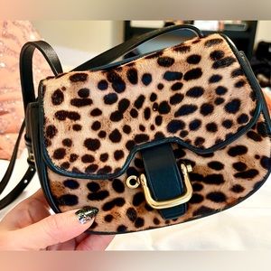 Small leopard cross body bag